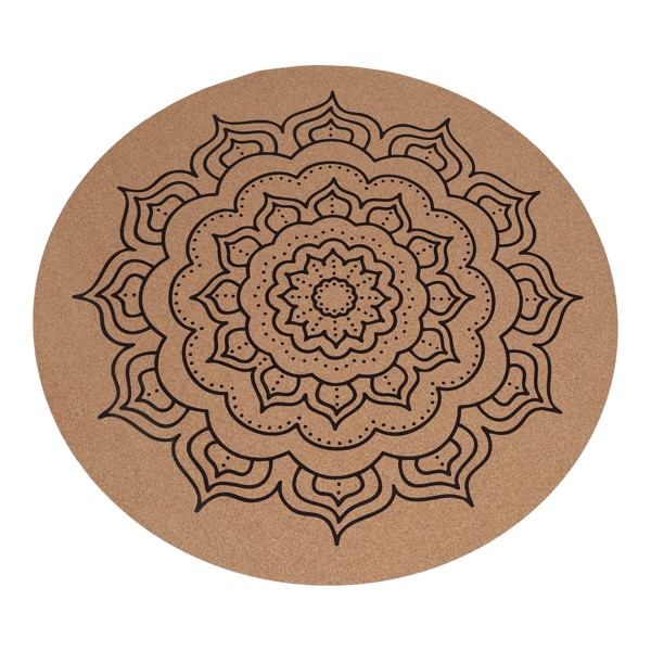 Round Yoga Mat made of Cork - "Made in Europe" - Cork