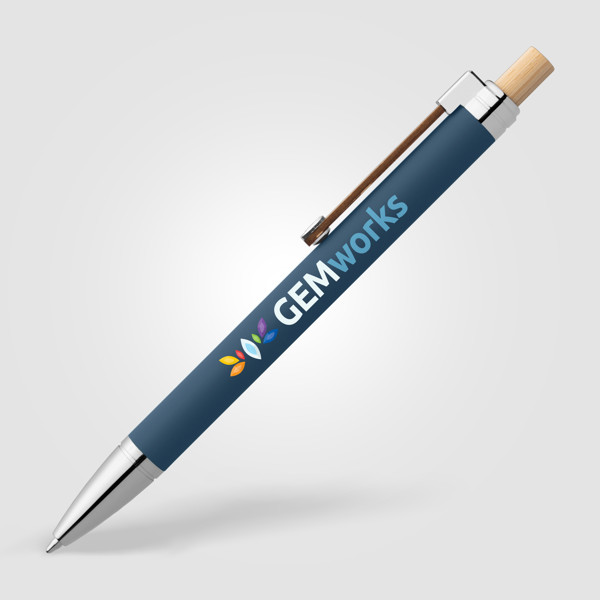 Stylo Phoenix Softy  en aluminium recyclé - Bleu roi / Jet d’encre 4 couleurs