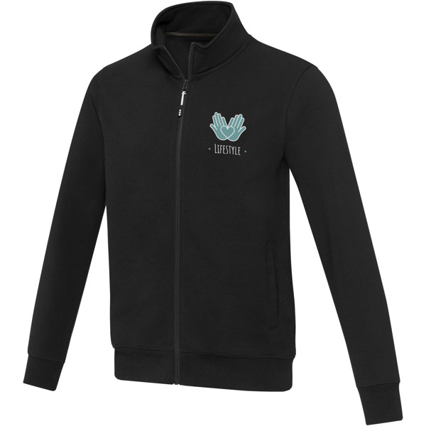 Galena 320 g/m2 unisex Aware™ recycled full zip sweater - Black / 3XL
