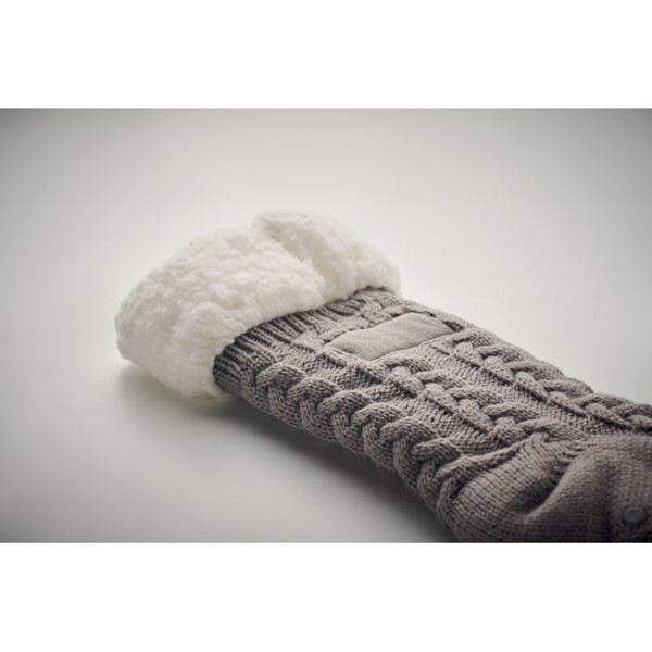 Canichie L slipper socks, faux sherpa 240 g/m² - Grey