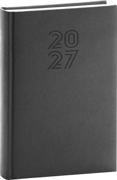 Notique Denní Diář Aprint 2027, Černý, 15 x 21 cm
