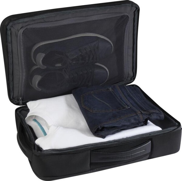 Mochila para portátil de 17" ampliável reciclada GRS de 35 L Expedition Pro - Preto liso