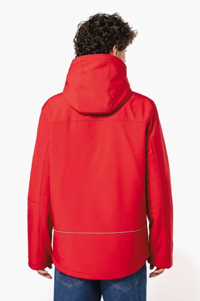 Men's Hooded Softshell Lined Parka - Titanium / XL