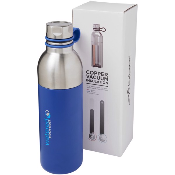 Bouteille de sport 590ml avec isolation par le vide et couche de cuivre Koln - Bleu