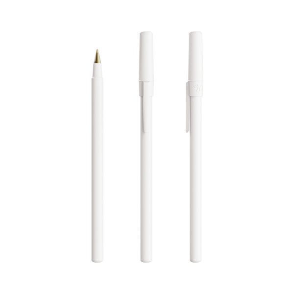 BIC® Round Stic® BGUARD™ Antibacterial Ballpen - Bluard blanc