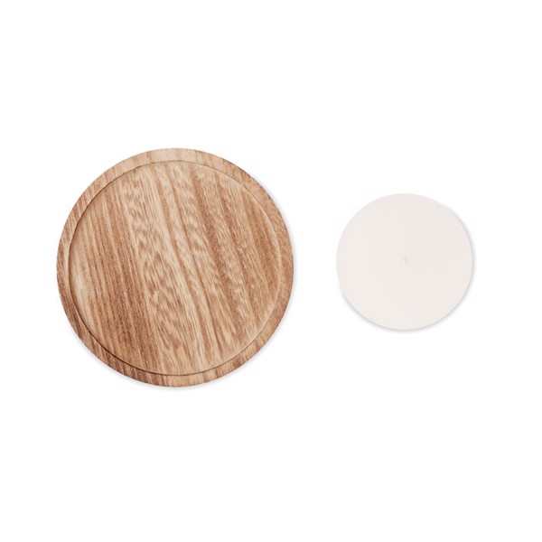 Pentas candle, 88gr vanilla scent, wood base - Wood