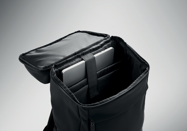 15" PU laptop backpack Boulder - Black