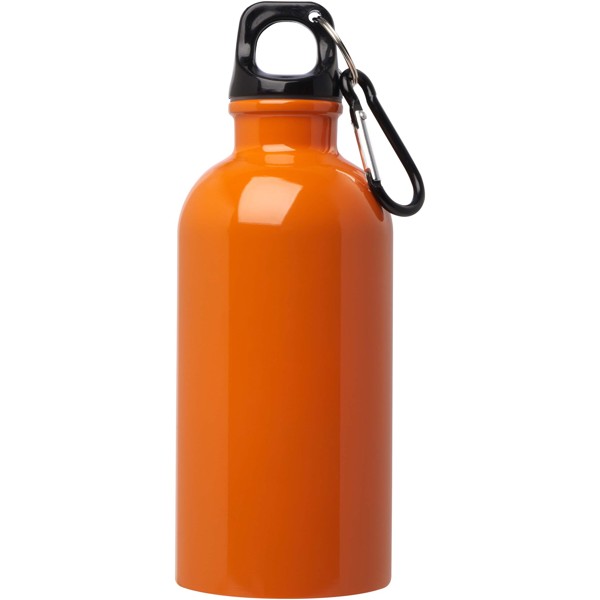 Borraccia da 400 ml in acciaio inossidabile certificato RCS a parete singola con moschettone Oregon - Arancione