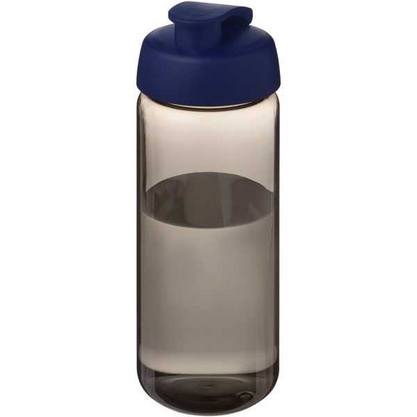 H2O Active® Octave Tritan™ 600-ml-Sportflasche mit Klappdeckel - kohle / blau