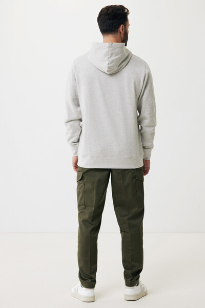 Mikina s kapucí a bočními kapsami Iqoniq Yengo z rec. bavlny - Light Heather Grey / 4XL