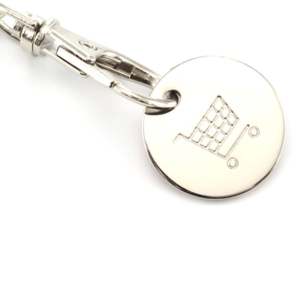 Llavero Moneda Euromarket - Blanco