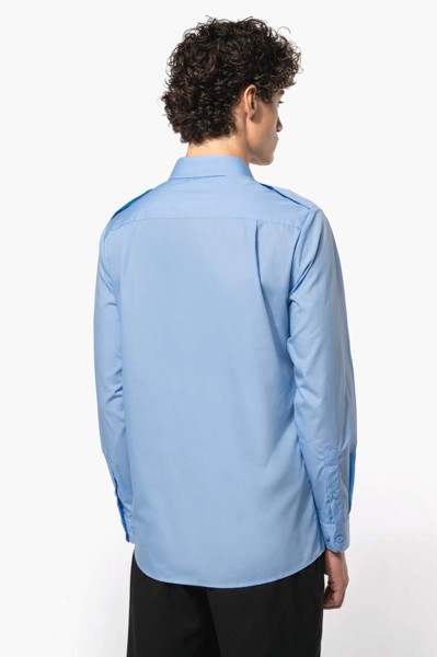 Men's Long-Sleeved Pilot Shirt - White / S