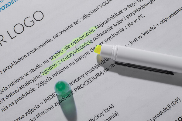 Ballpoint pen with highlighter FLUO - yellow