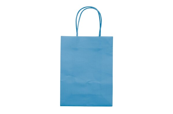 Eko kraft papirnata vrečka, 120g/m², majhna velikost - Svetlo modra