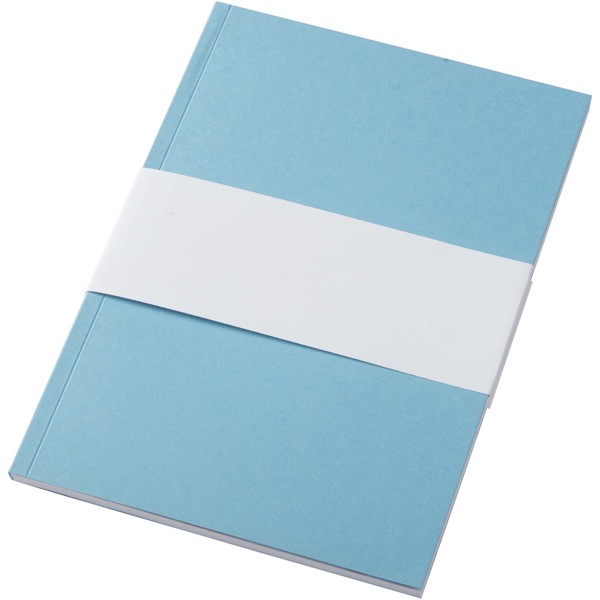 Cahier Novella Austen Colours recyclé A5 à couverture souple de 50 feuilles - Bleu