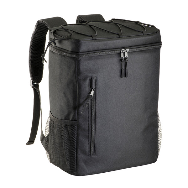 600D Polyester Insulated Backpack With Peva Lining - Black
