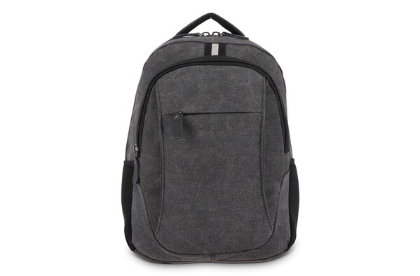 Sac à dos en toile de coton recyclé Harper - Gris foncé