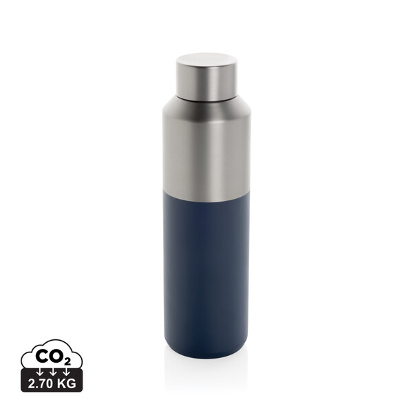 Bouteille d'eau 600ml en acier recyclé certifiée RCS Fluid - Bleu Marine