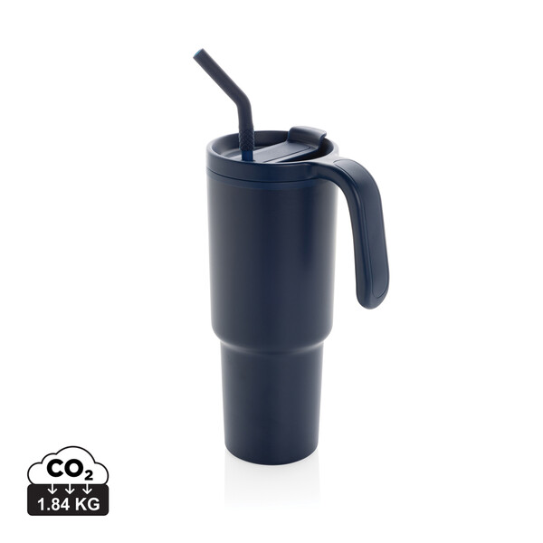 Mug 900ml en acier certifié RCS Graphic - Bleu Marine