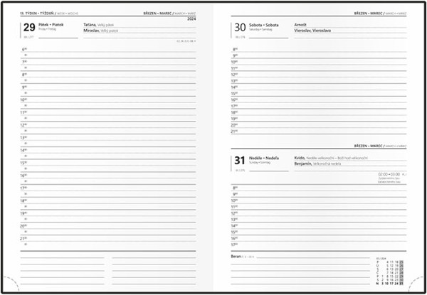 Denní Diář - Adam - Lamino - B6 - Květy