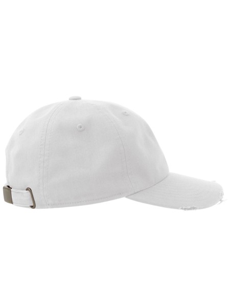 Dad Hat Destroyed-S - White