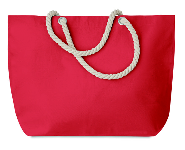 Borsa mare c/manici in corda Menorca - Rosso