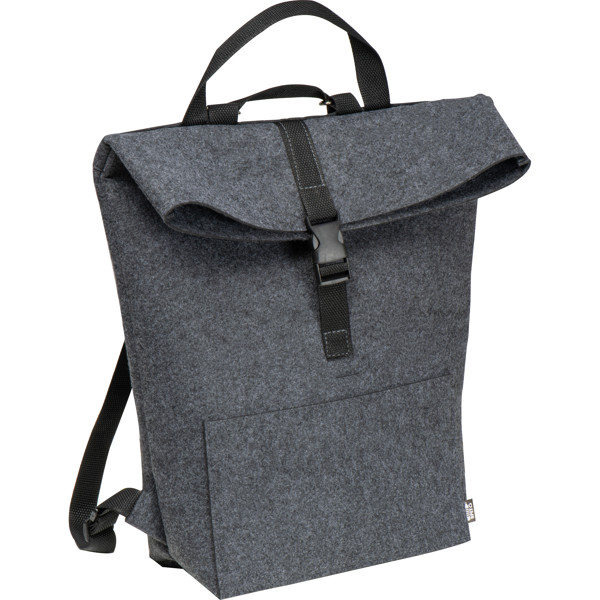 Large felt rucksack LAWRENCE - Anthracite