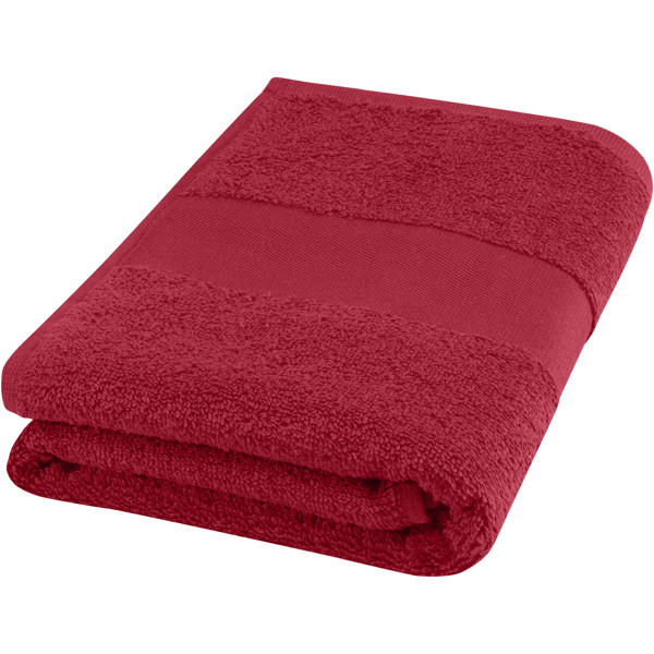 Asciugamano 50 x 100 cm in cotone da 450 g/m² Charlotte - Rosso