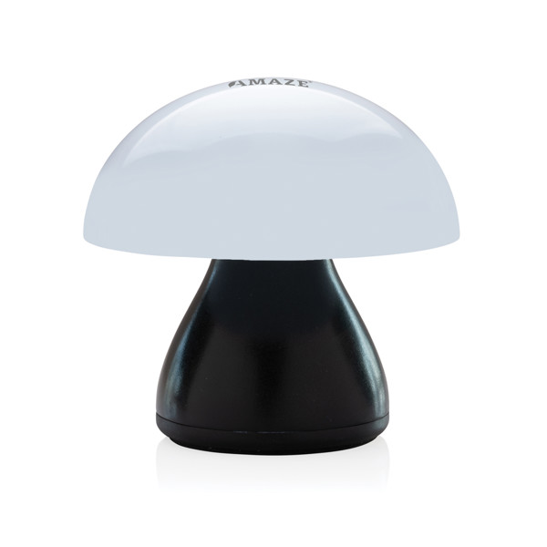 USB stolná lampa Luming z RCS recykl. plastu - Čierna