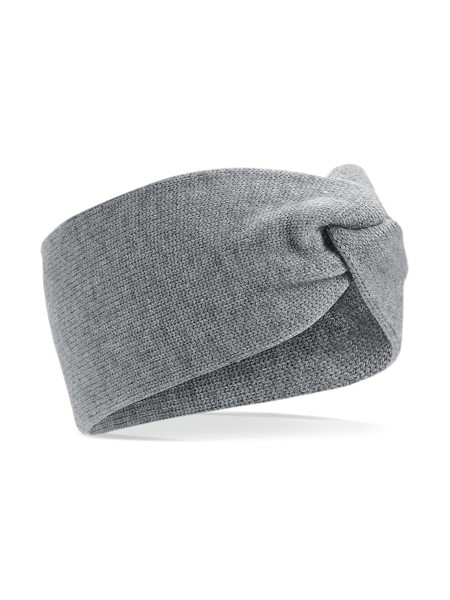 Twist Knit Headband - Grey Marl