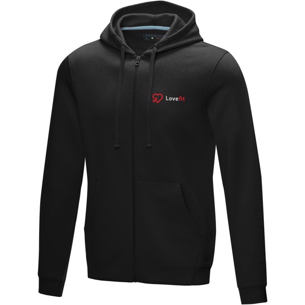 Ruby men’s organic recycled full zip hoodie - Black / M