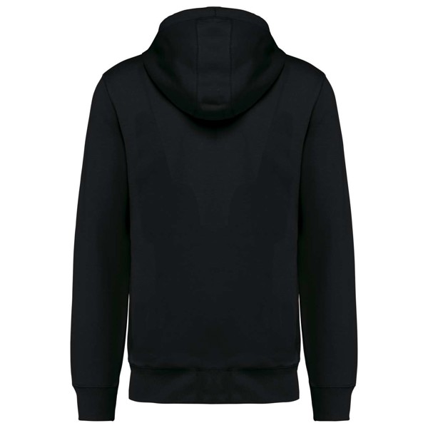 Unisex Eco-Friendly French Terry Zipped Hooded Sweatshirt - Black / 4XL