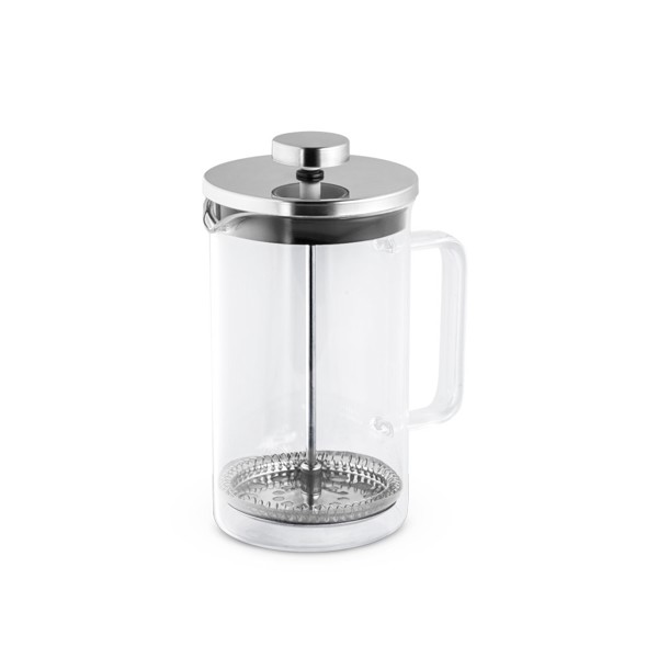 JENSON. Cafetière 600mL en verre borosilicate et acier inox