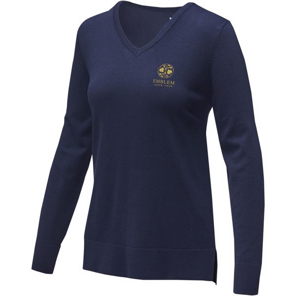 Maglione con collo a V Stanton da donna - Navy / XS