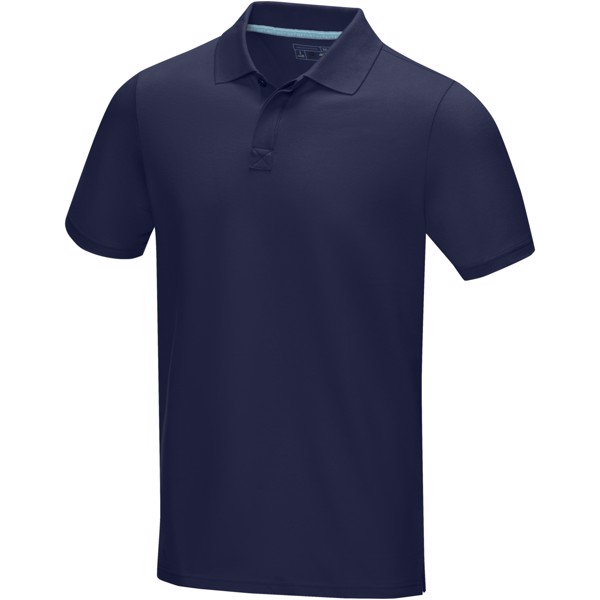 Polo para homem em material de orgânico "Graphite" - Azul marinho / M