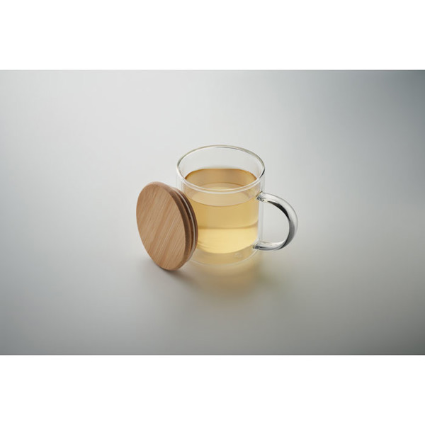 Double wall borosilicate mug Farbi - Transparent