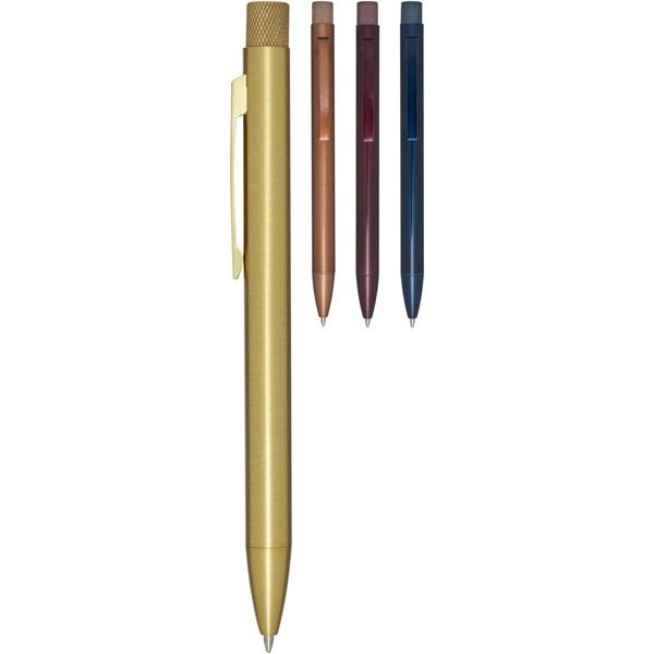 Penna a sfera in ottone riciclato Beatriz (inchiostro nero) - Oro