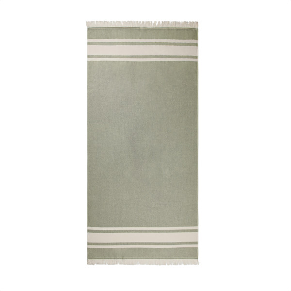 Brisača za hamam Vinga Tolo 180x80cm, 360gsm - Zelena / Izrazito bela
