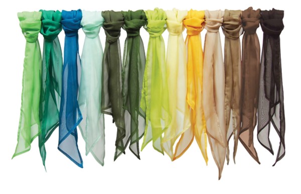 'Colours Collection' Plain Chiffon Scarf - Turquoise