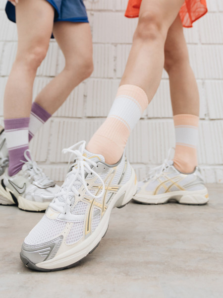 Tennis Socks Colored - Peach / White / 42-46