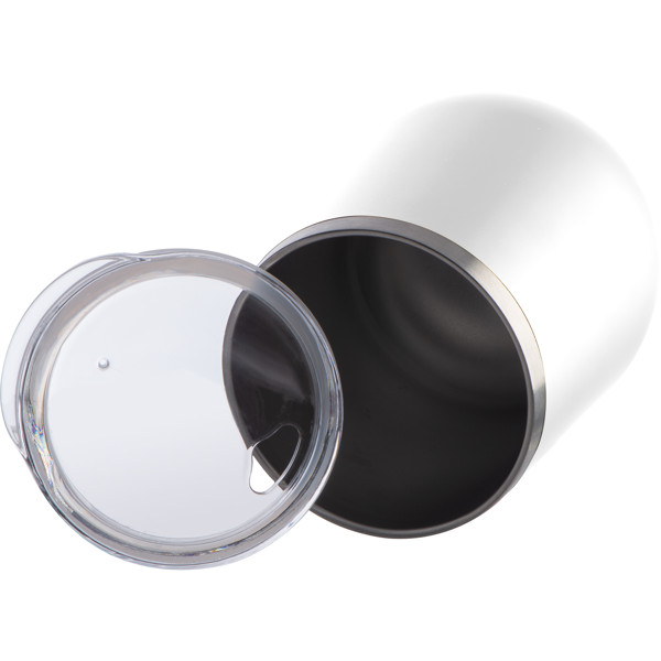 Double walled vacuum mug MATTHEW - White