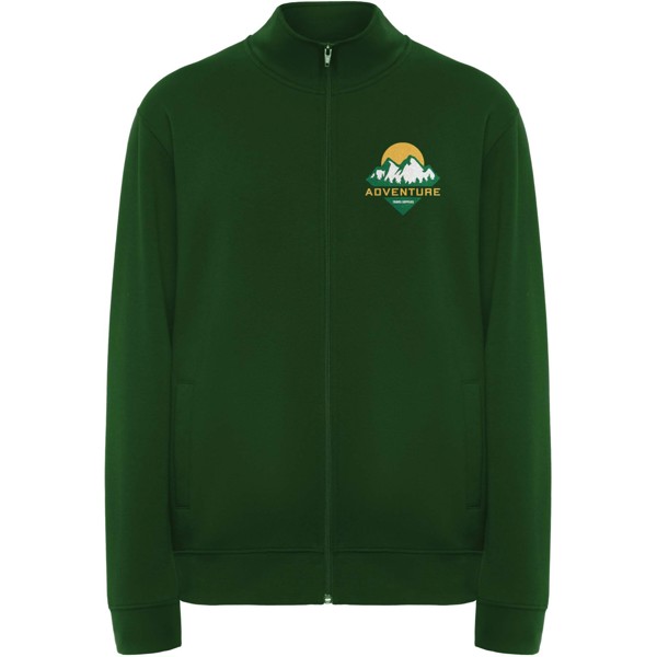 Maglione unisex con cerniera intera Ulan - Verde bottiglia / M