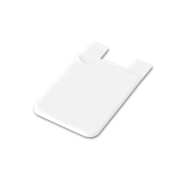 SHELLEY. Porte-cartes en silicone pour smartphone - Blanc