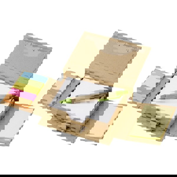 Haftnotizenset, Haftnotizen, Notizbuch, Kugelschreiber, Lineal