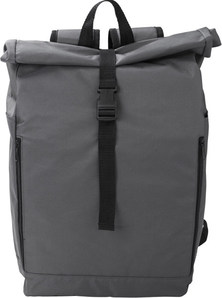 RPET polyester (600D) rolltop backpack Evie - Grey