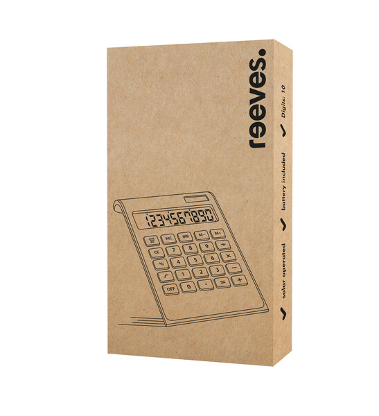 Calculatrice solaire VALINDA - blanc / argenté