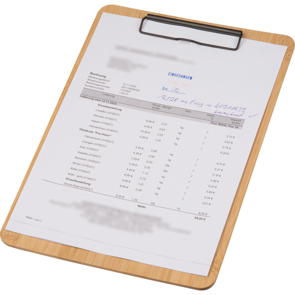 A4 clipboard made of bamboo VITTORIO - Beige