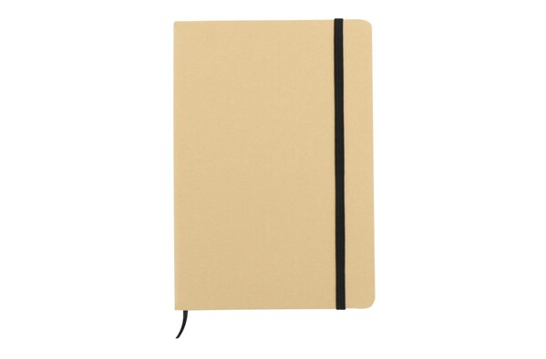 Cardboard notebook round corners A6 - Brown