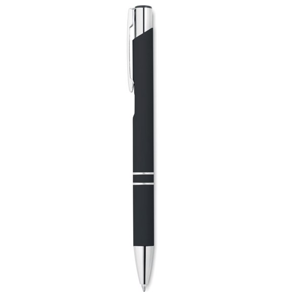 Długopis z gumowym wykończenie Aosta - czarny