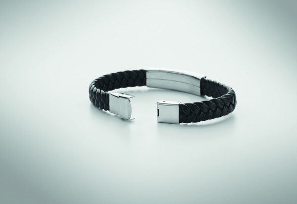 Bracelet tressé en simili cuir Faulet